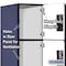 Salsbury Industries 4 Tier Designer Locker, 54"Wx76"Hx24"D, 12 Door, Blue 18-24364BLU - alternate 2